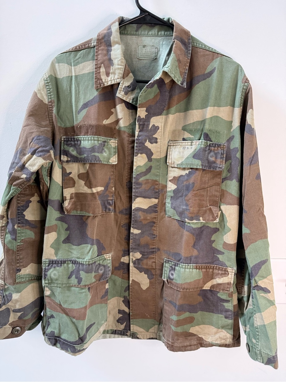 Men's Camouflage Field Jacket in Green/Brown- Vintage ( worn in Somalia)